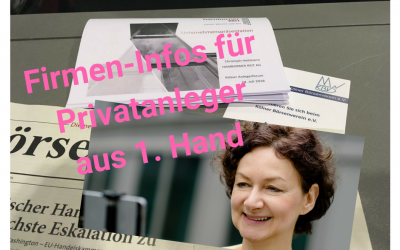 Privatanleger: Firmen-Infos aus 1. Hand. Wo gibt’s die?