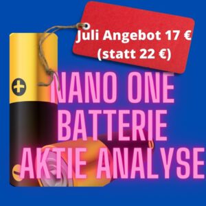 Beispielbild für Nano One Batterie Aktie Analyse