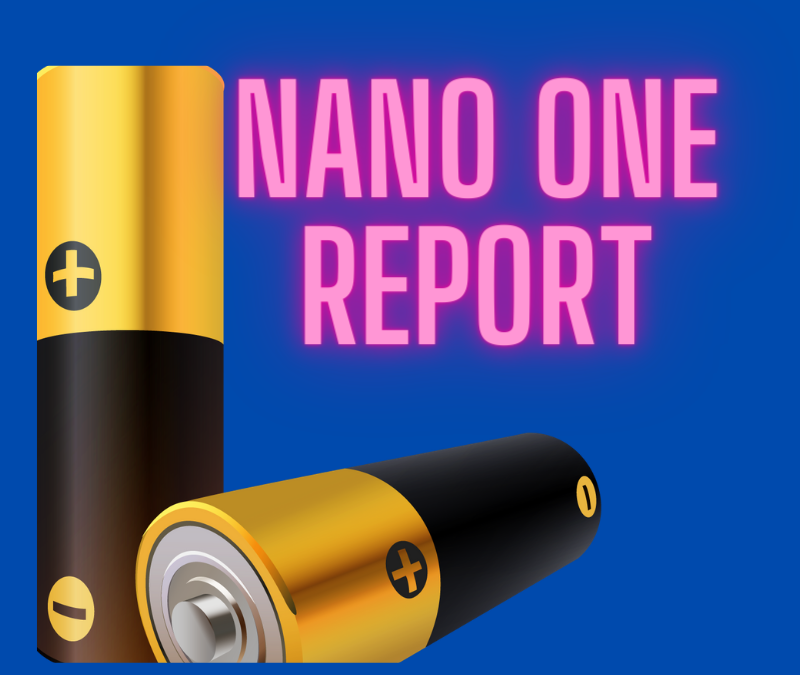 Beispielbild für Darstellung von zwei Batterien. Bildtext lautet: Nano One Report